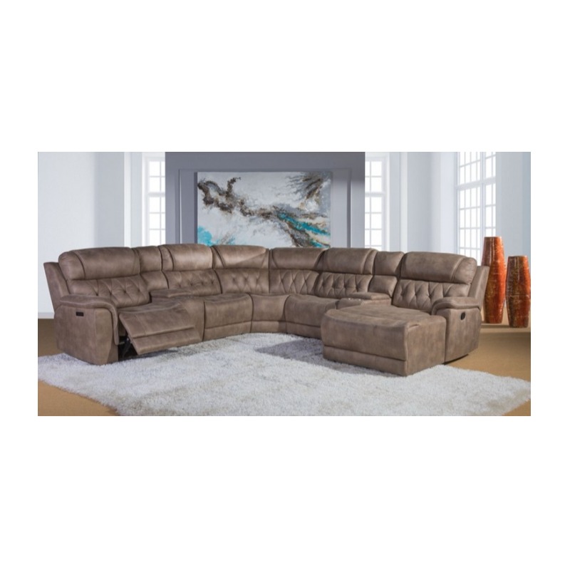 Power 6 Pc Sectional Power LHF recliner