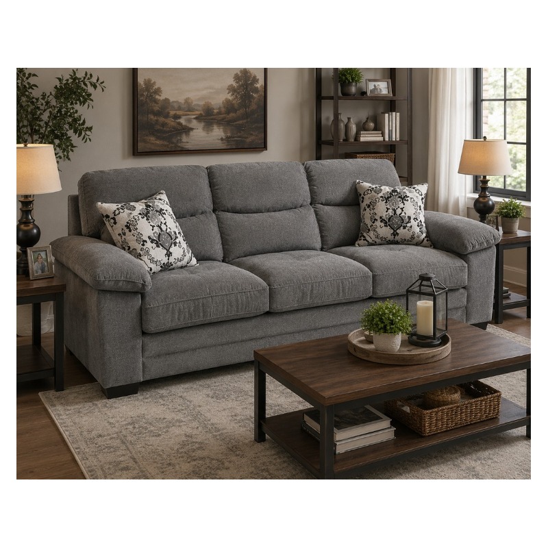 Amanda 2401  Sofa Dark Grey