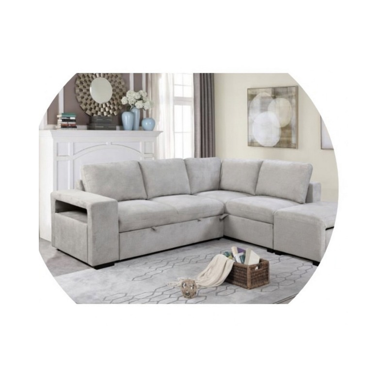 2 Tier ottoman Light Grey