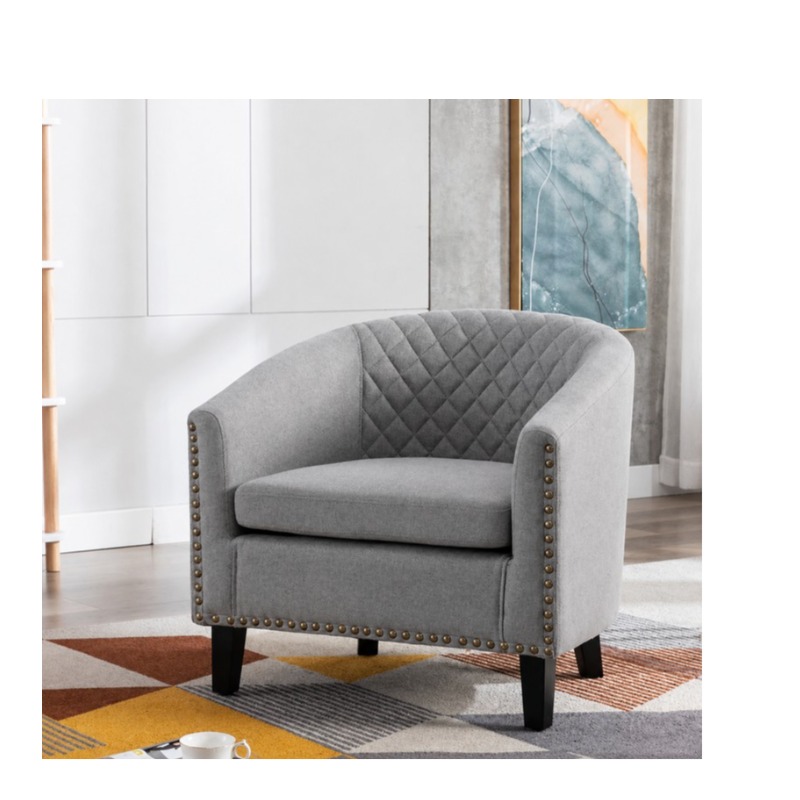 Fabric Tub Chair Grey