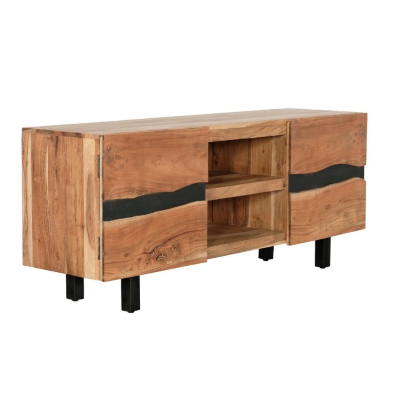 Wood & Iron TV Console