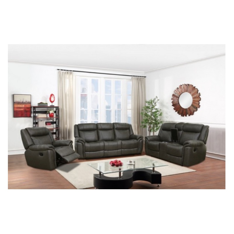 Dual Power Console Loveseat chocolate