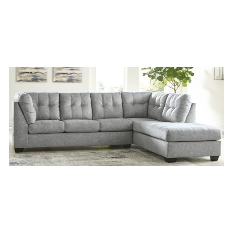 2pc Sectional in Grey fabric