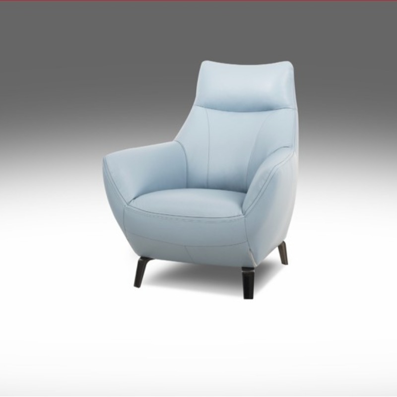 Elegant soft-blue accent chair
