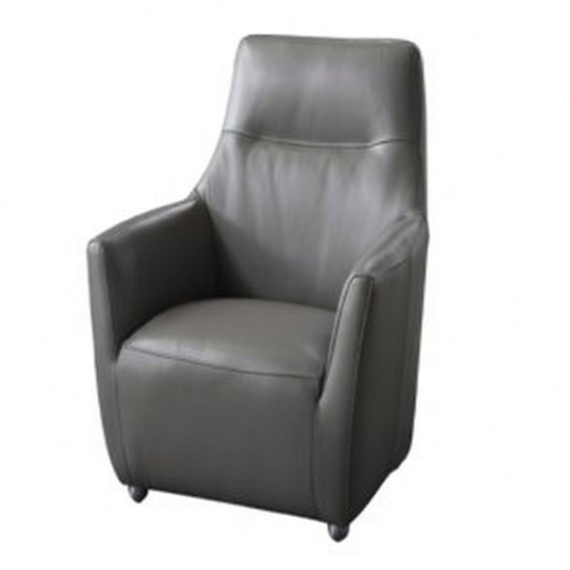 Leather Chair   Verona Silver Grey