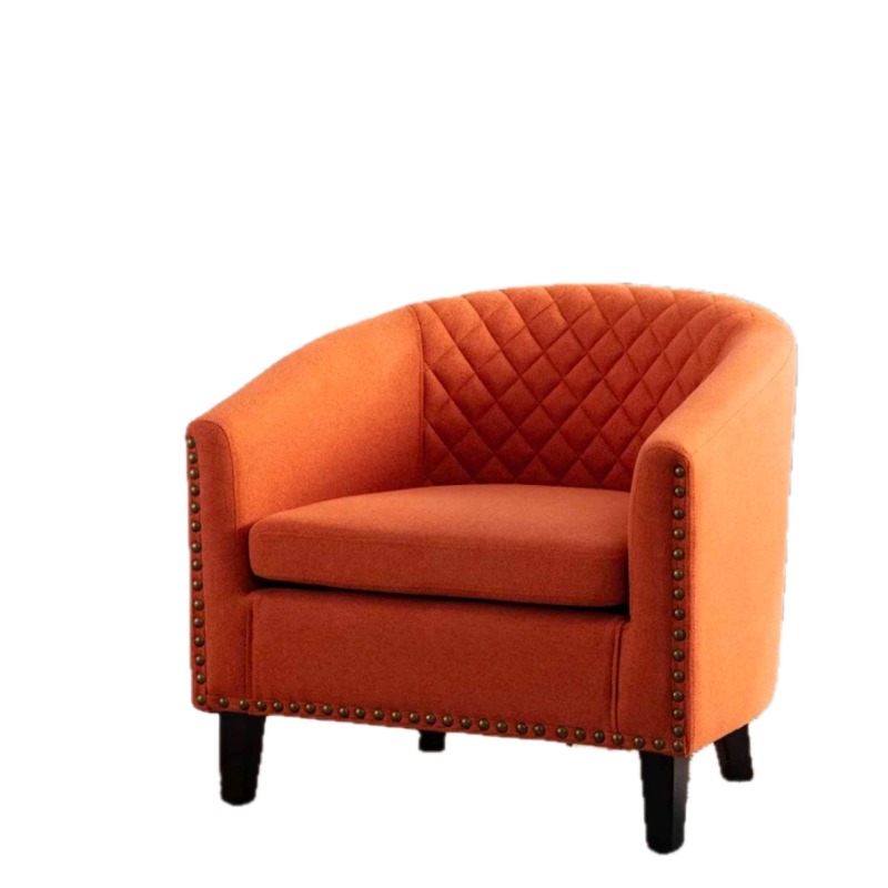 Fabric Tub Chair Orange