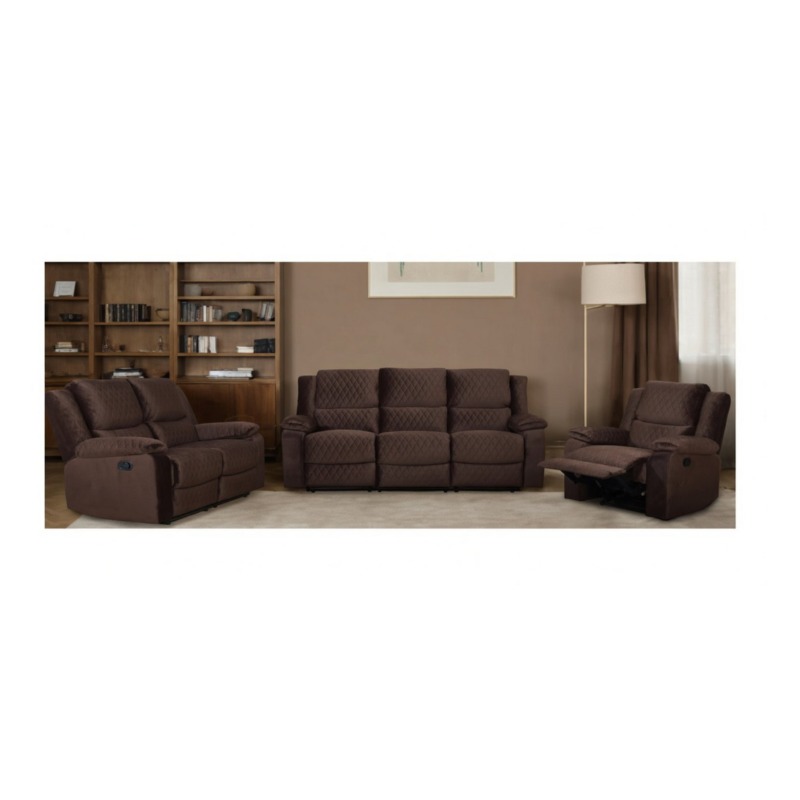 Manual Recliner Chair  Brown
