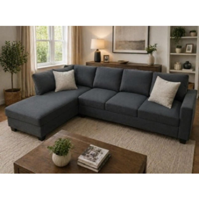 2pc sectional in Stylish Black HQ1106
