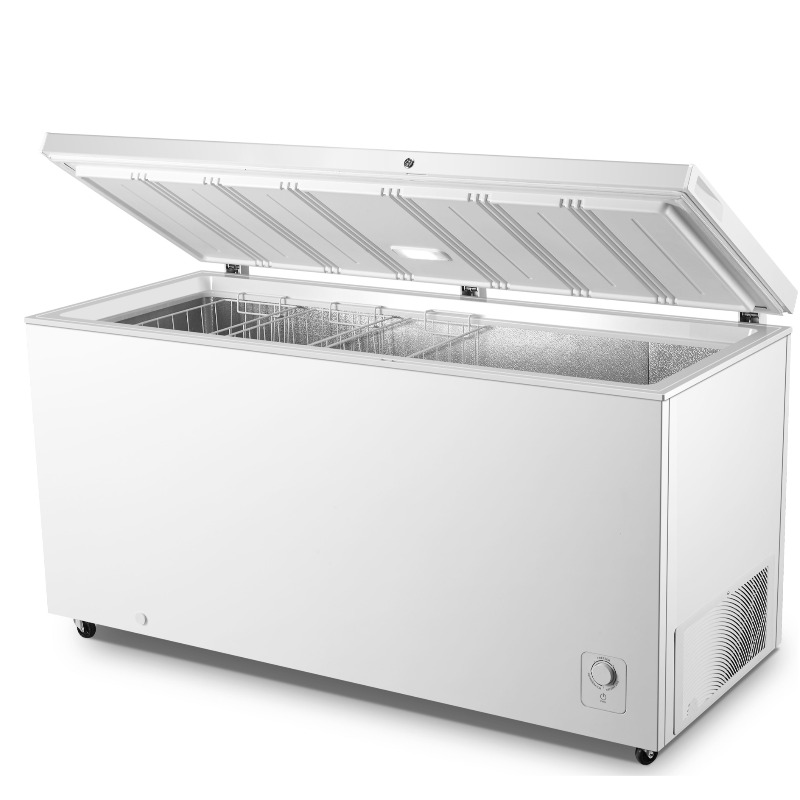 Convertible Chest Freezer  Refrigerator with 3 Baskets – White