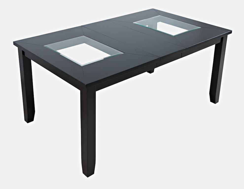 Jofran Urban Icon Rectangular EXT Dining Table (39x54x66) - Black