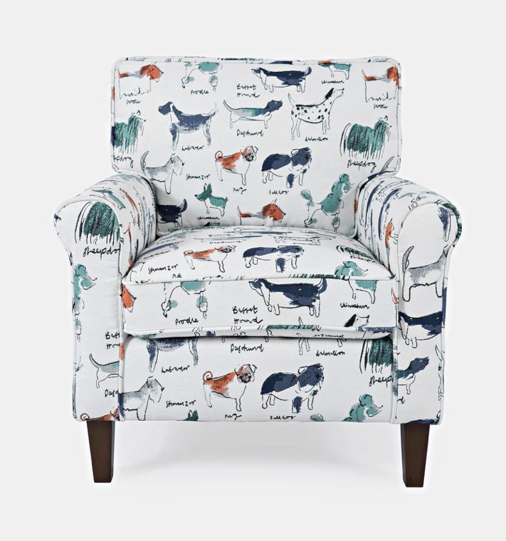 Jofran Easy Living Baxter Accent Chair - Multi Puppy