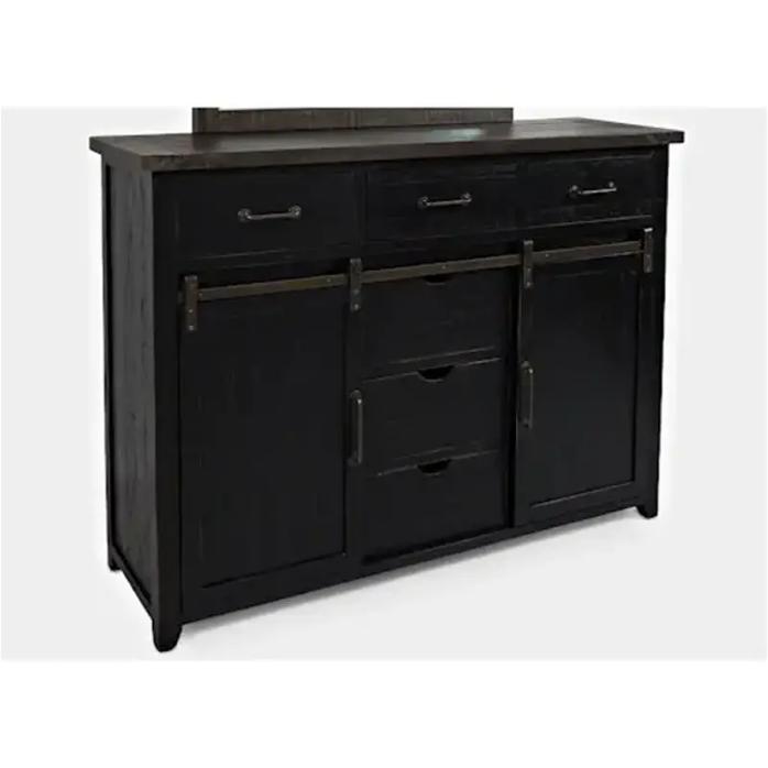Jofran  Madison County Barn Door Dresser - Vintage Black
