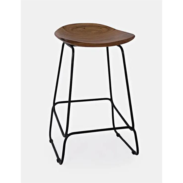 Jofran Nature's Edge Backless Stool - Light Chestnut