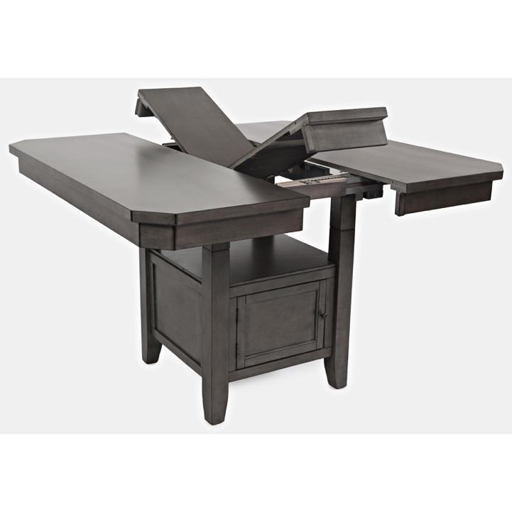 Jofran Manchester High/Low Square Top/ Door Double Header Storage Base Dining Table - Grey