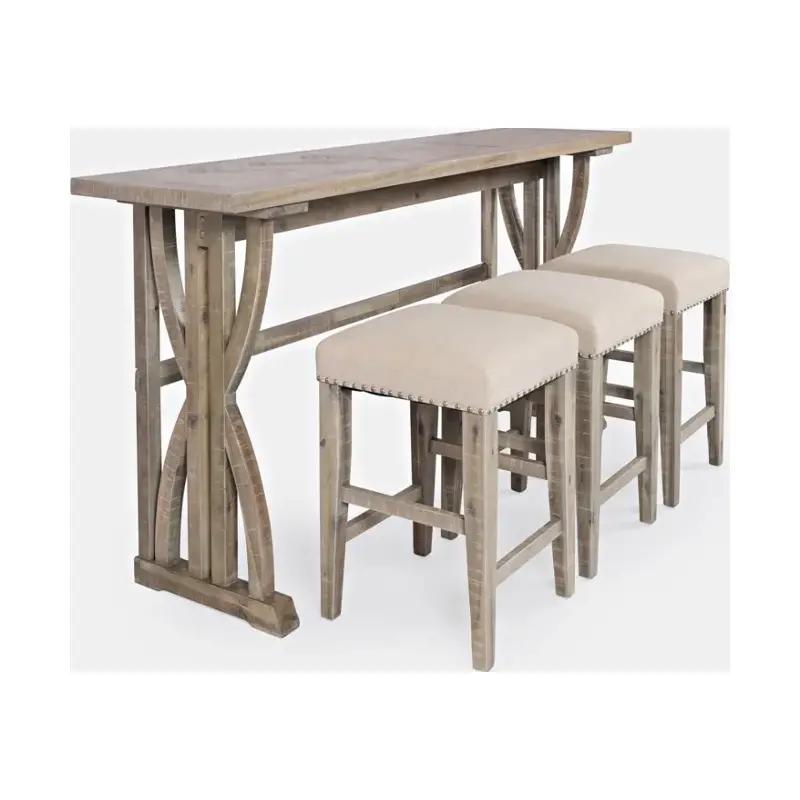 Jofran Fairview Sofa Counter Dining 4PC Set - Ash