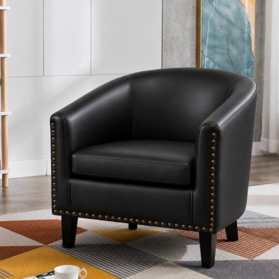 PU Tub Chair Black