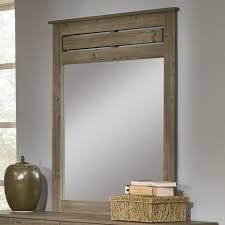 Perdue Riverbend Mirror & Support - Weathered Gray Ash