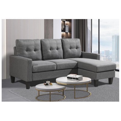 Reversible corner sofa Black