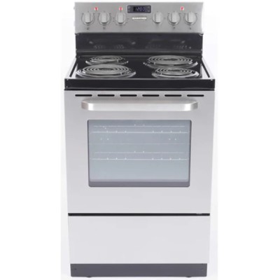 freestanding range with durable  white metal door Electric coil cooktop