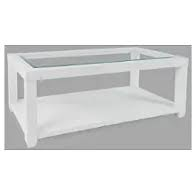 JOFRAN URBAN ICON RECTANGLE CASTERED COCKTAIL TABLE - WHITE