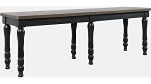 Jofran Madison County Dining Bench 54x14x18 - Vintage Black