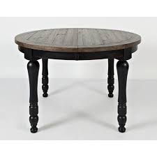 Jofran Madison County Round to Oval Leg Dining Table - Vintage Black