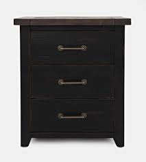 Jofran Madison County Power Night Stand - Vintage Black