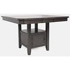 Jofran Manchester High/Low Square Top/ Door Double Header Storage Base Dining Table - Grey
