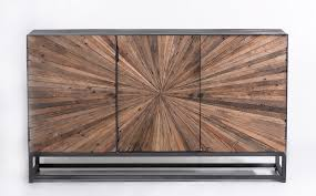 JOFRAN RECLAIMED 3 DOOR ACCENT CABINET - NATURAL FINISH
