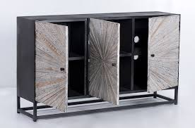 Jofran Astral Plains Reclaimed 3 Door Accent Cabinet
