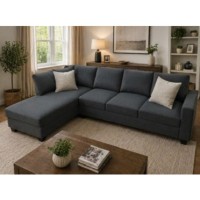 2pc sectional in Stylish Black HQ1106